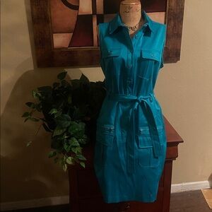 Sharagano Turquoise Button-Down Shirt